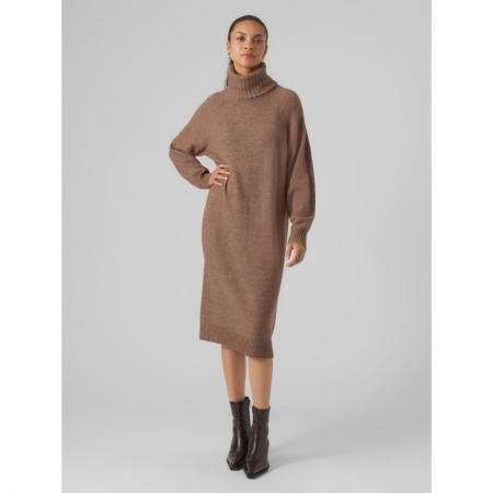VMDANIELA LS COWL NECK DRESS G 292416001 Brown