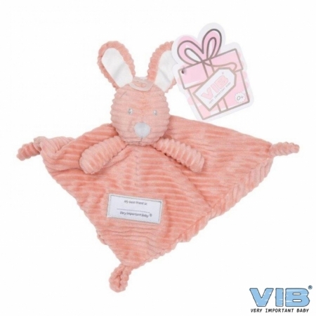 Konijnenhoofd Knuffeldoekje Corduroy Oud Roze