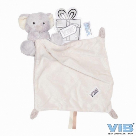 Koala houdt doekje vast Beige