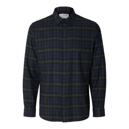 SLHSLIMOWEN-FLANNEL SHIRT LS N 179251001 Dark