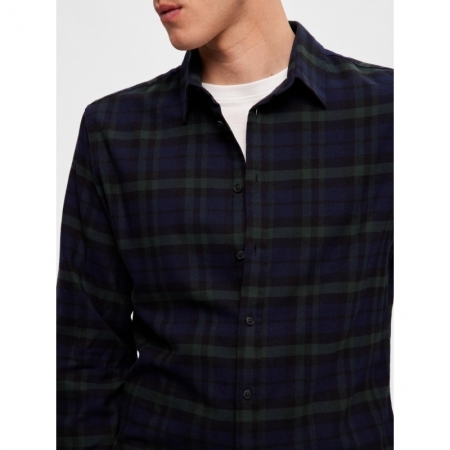 SLHSLIMOWEN-FLANNEL SHIRT LS N 179251001 Dark
