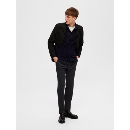 SLHSLIMOWEN-FLANNEL SHIRT LS N 179251001 Dark