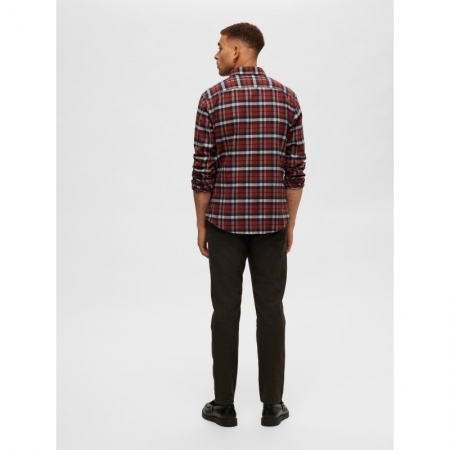 SLHSLIMOWEN-FLANNEL SHIRT LS N 179195001 Burnt