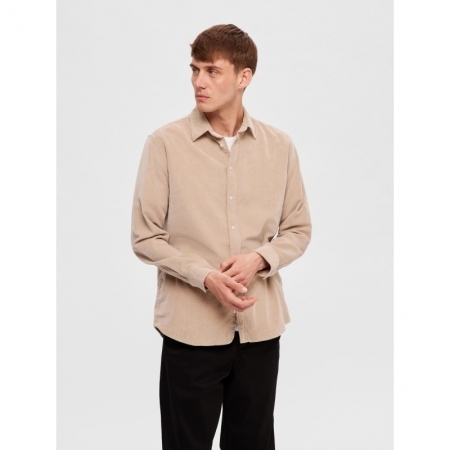 SLHREGOWEN-CORD SHIRT LS NOOS 181971002 Breen
