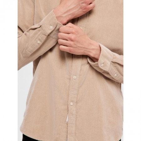 SLHREGOWEN-CORD SHIRT LS NOOS 181971002 Breen