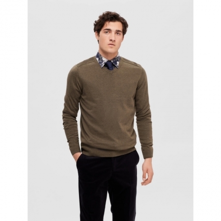 SLHBERG LS KNIT V-NECK NOOS 182031001 Ivy G