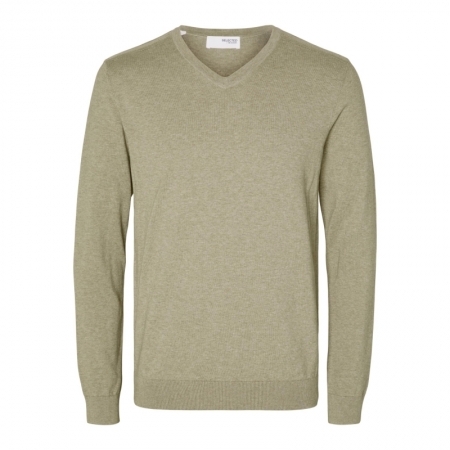 SLHBERG LS KNIT V-NECK NOOS 190926001 Vetiv