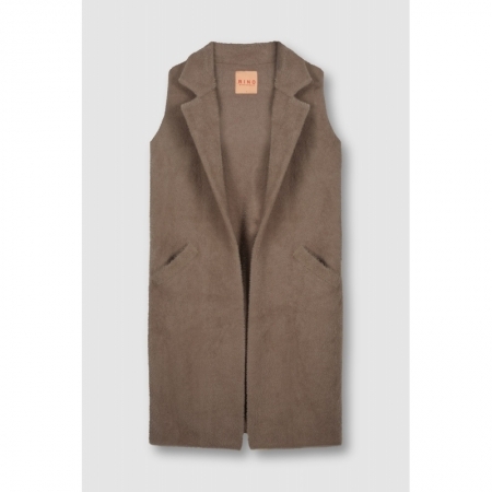 LONG WAISTCOAT TAUPE
