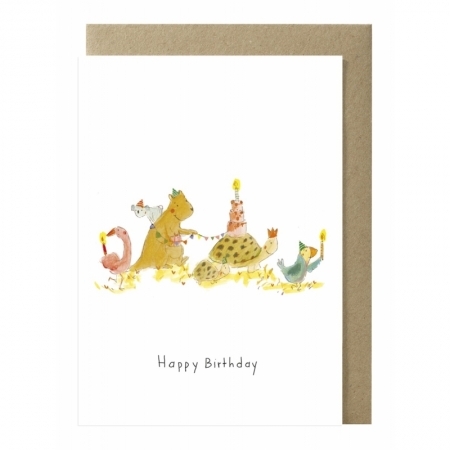 Happy birthday - dieren stoet -
