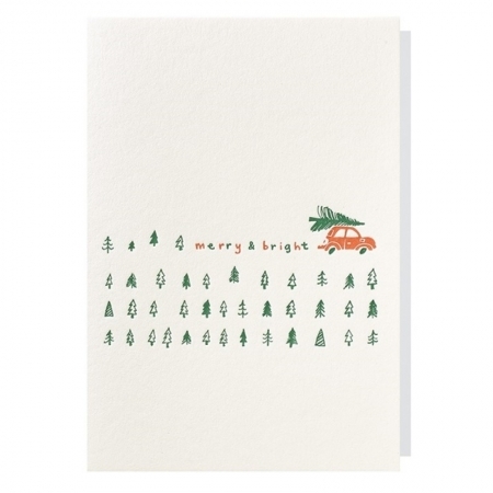 Red car pine tree -