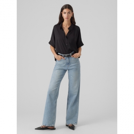 VMKATRINE SS OVERSIZED SHIRT W 177868 Black