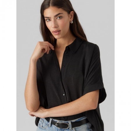 VMKATRINE SS OVERSIZED SHIRT W 177868 Black