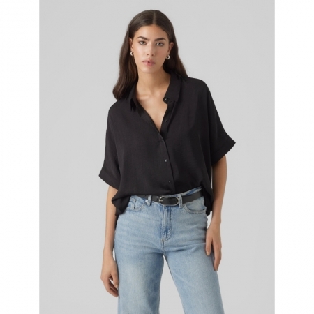 VMKATRINE SS OVERSIZED SHIRT W 177868 Black