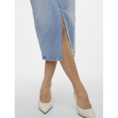 VMVERI HR CALF DENIM SKIRT GA 178000 Light Bl