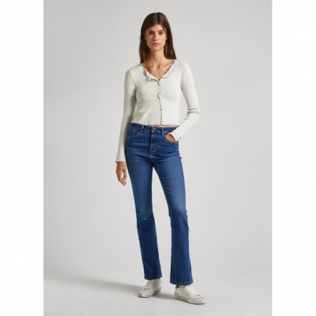 SKINNY FIT FLARE UHW MEDIUM US 000 INDIGO