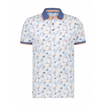 POLO HUMMINGBIRD FLORAL 610 LIGHT BLUE