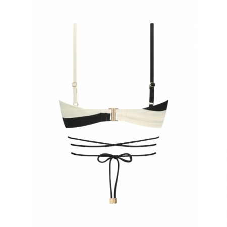 PADDED WIRED TOP 973 VANILLA & BLACK