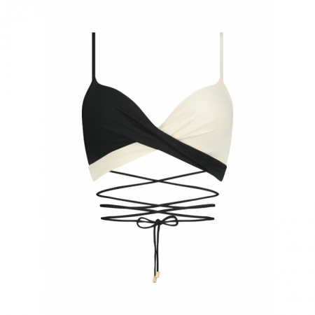 PADDED WIRED TOP 973 VANILLA & BLACK