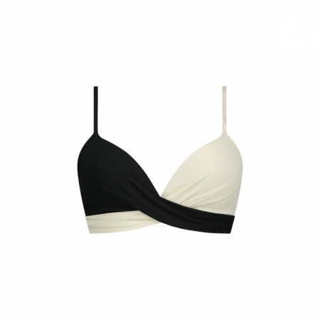 PADDED WIRED TOP 973 VANILLA & BLACK