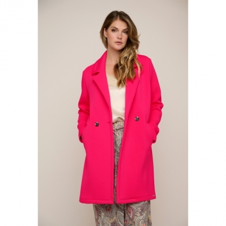 DOUBLE BREASTED COAT FUCHSIA
