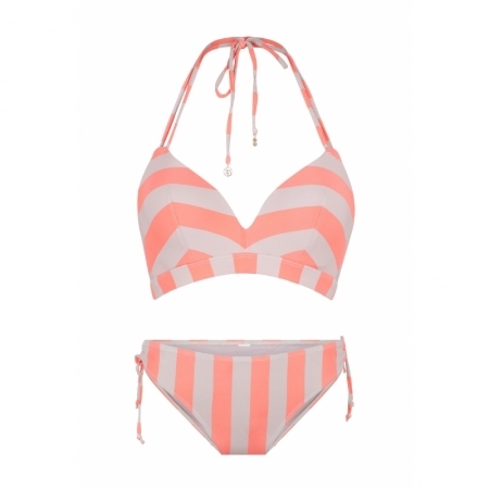 TRIANGLE PADDED BIKINISET 64 STREEP PRINT