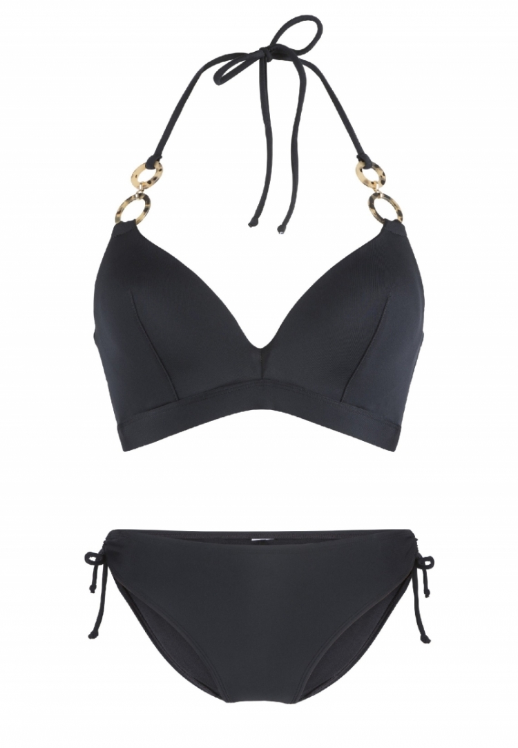 TRIANGLE PADDED BIKINISET 02 BLACK