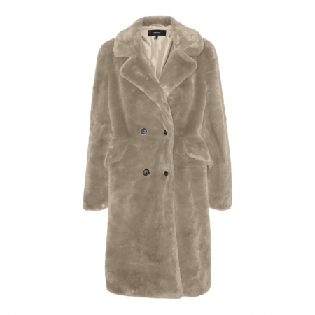 VMSONJAELLY LONG FAKE FUR COAT 192623 Silver M