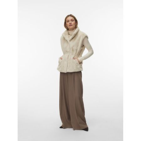 VMSONJAPOPPY FAUX FUR WAISTCOA 175626 Oatmeal