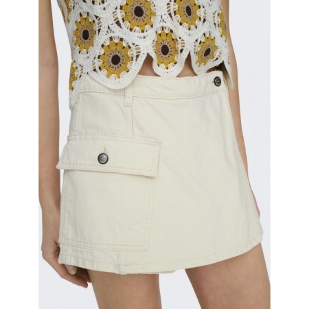 ONLMIRA REG ECRU DNM SKORT TAI 234755 Ecru