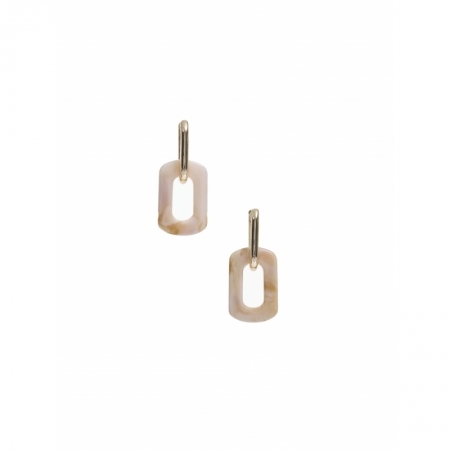 METALLIC SQUARE WITH RECTANGUL BEIGE