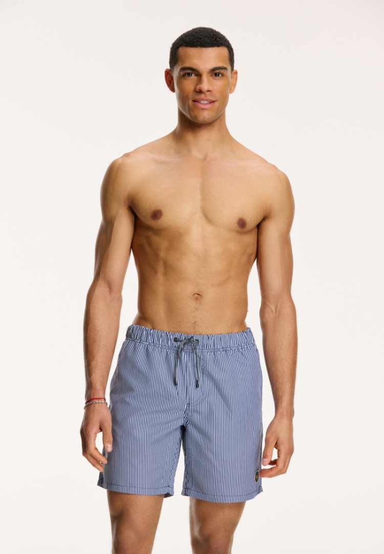 SWIM SHORTS SKINNY STRIPE 604 DARK NAVY