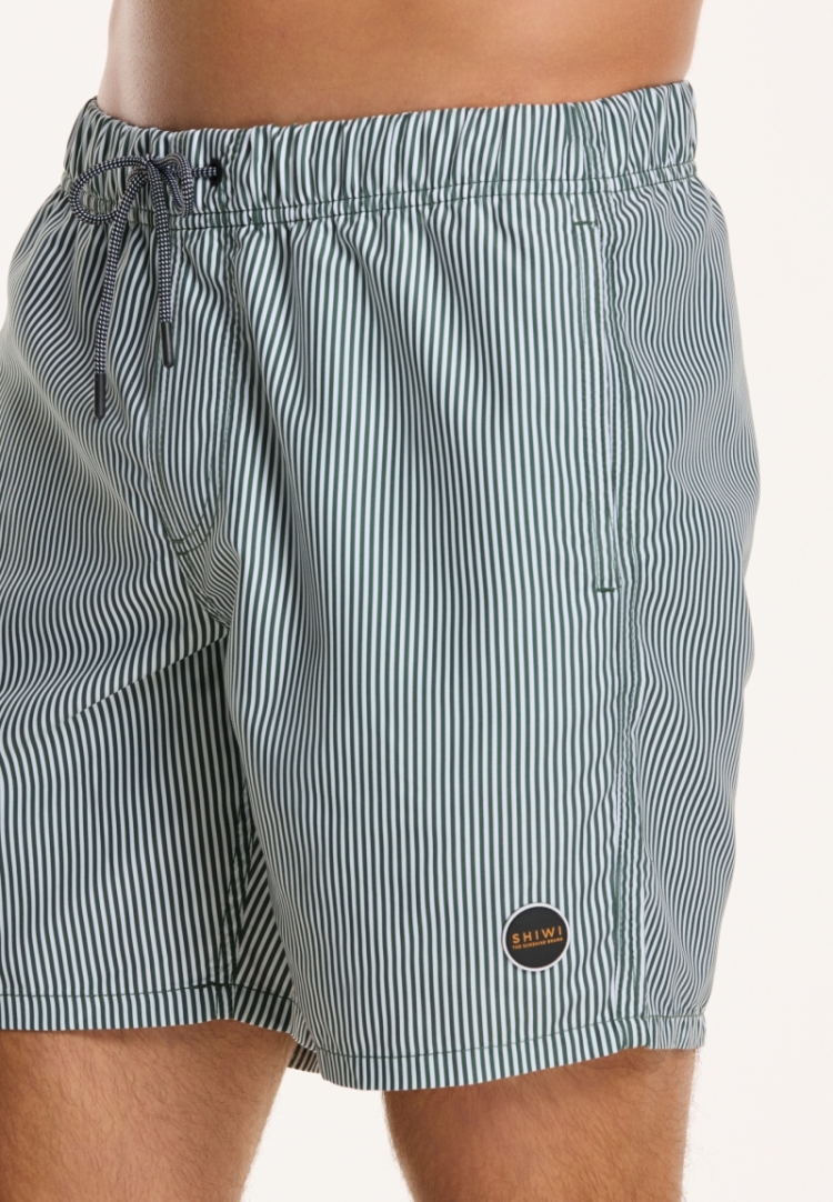 SWIM SHORTS SKINNY STRIPE 764 CILANTRO GREEN