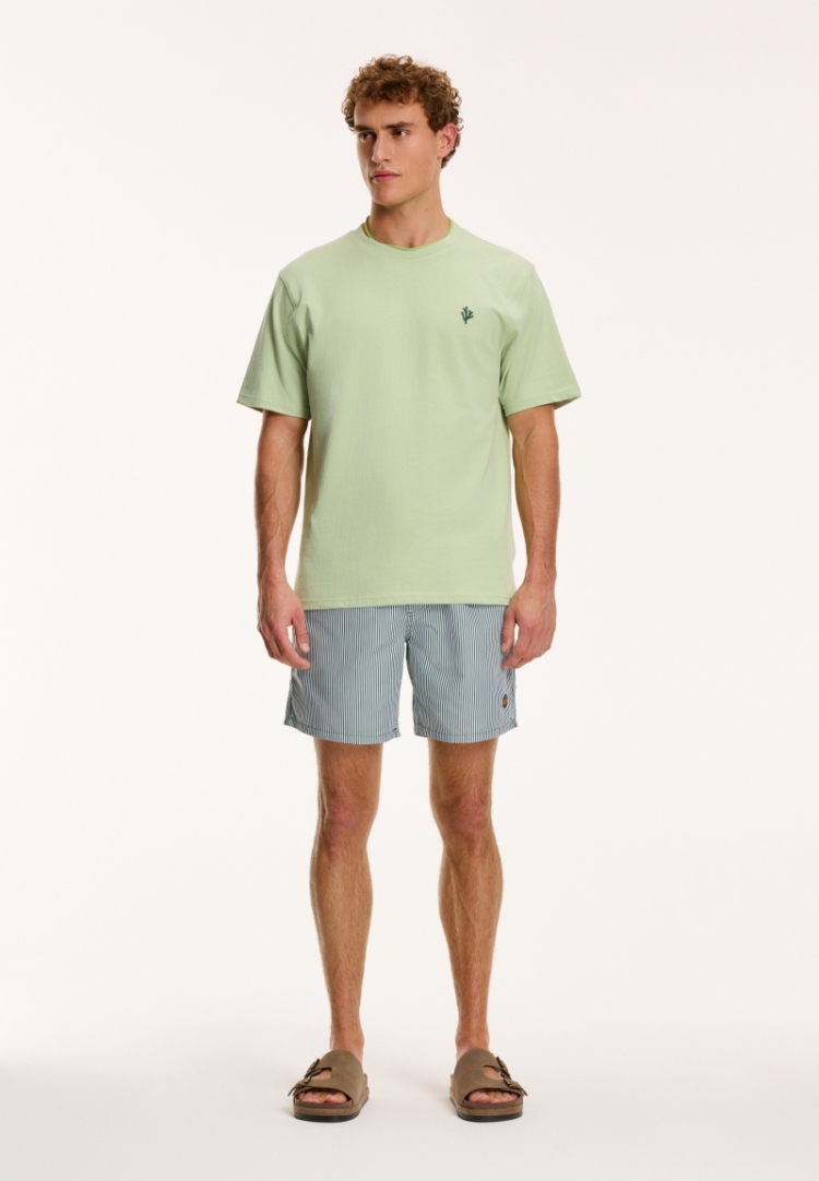 SWIM SHORTS SKINNY STRIPE 764 CILANTRO GREEN