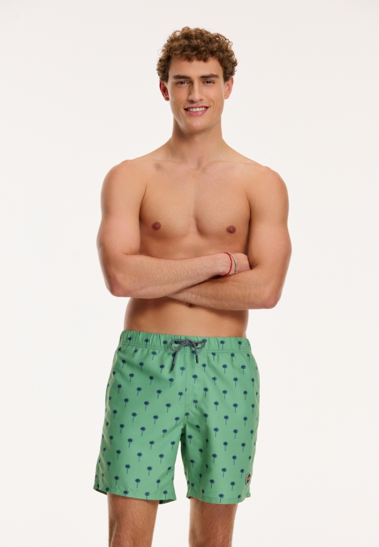 SWIM SHORTS SHIWI SCRATCH PALM 710 SAGE GREEN
