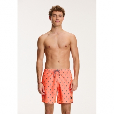 SWIM SHORTS SHIWI SCRATCH PALM 208 NEON ORANGE