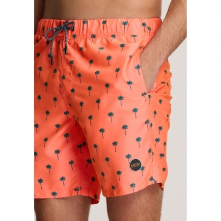 SWIM SHORTS SHIWI SCRATCH PALM 208 NEON ORANGE