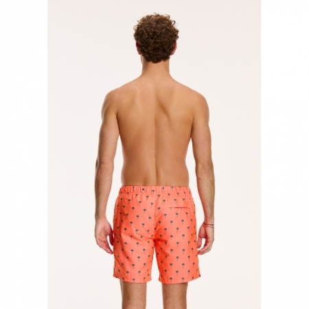 SWIM SHORTS SHIWI SCRATCH PALM 208 NEON ORANGE