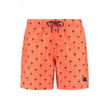 SWIM SHORTS SHIWI SCRATCH PALM 208 NEON ORANGE