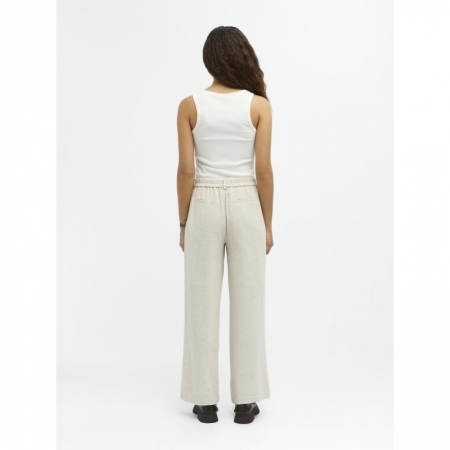 OBJSANNE ALINE WIDE PANT NOOS 183539 Sandshel