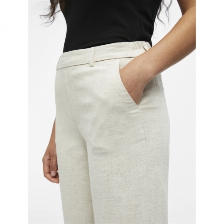 OBJSANNE ALINE WIDE PANT NOOS 183539 Sandshel