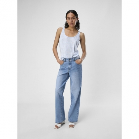 OBJTESSI SLUB LO STRAP TOP DIV 178031001 White