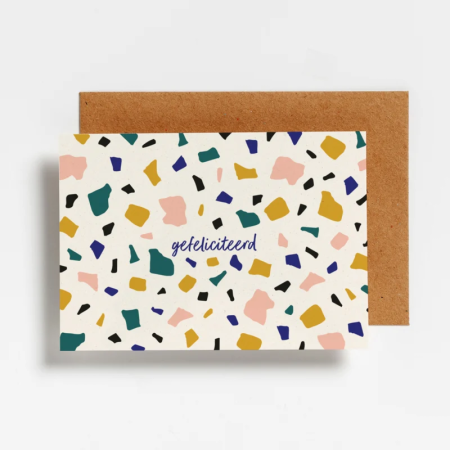 Gefeliciteerd marble multi