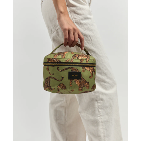Olive Leopard vanity bag multi