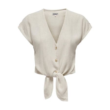 ONLSIESTA SS KNOT LIN BL SHIRT 201511 Moonbeam