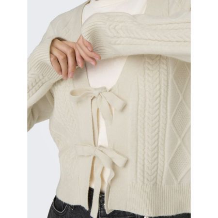 ONLFIA LS STRING CARDIGAN KNT 196844 Whitecap