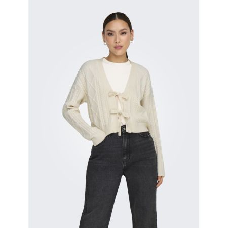 ONLFIA LS STRING CARDIGAN KNT 196844 Whitecap
