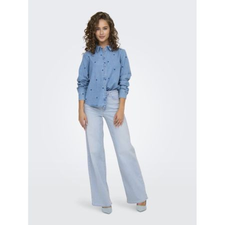 ONLMADISON BLUSH HW WIDE DNM C 276598 Light Bl