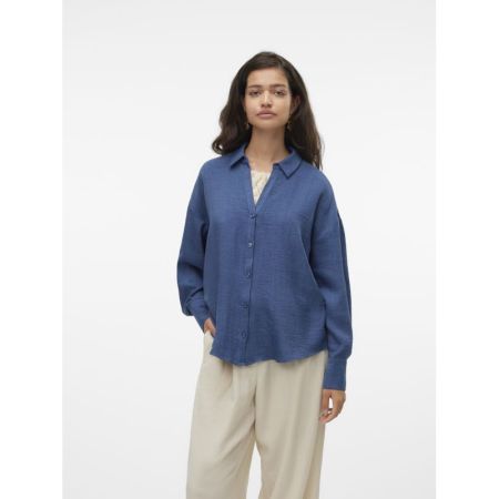 VMMELANEY QUEENY LS SHIRT WVN 229916001 Dark