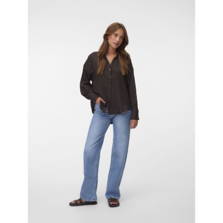 VMMELANEY QUEENY LS SHIRT WVN 297957 Chocolat