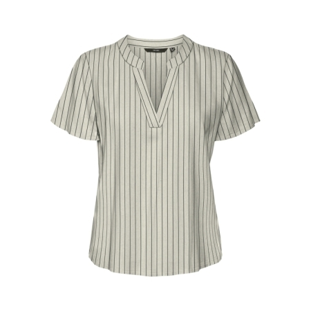 VMMYMILO SS V-NECK TOP WVN GA 271875005 Silve